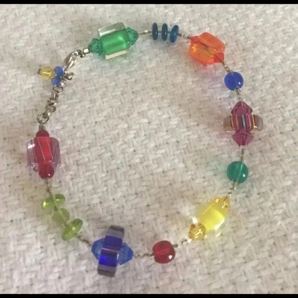 Handmade Beaded necklace, earrings and bracelet set - multi color jewelry - Picture 3 of 3